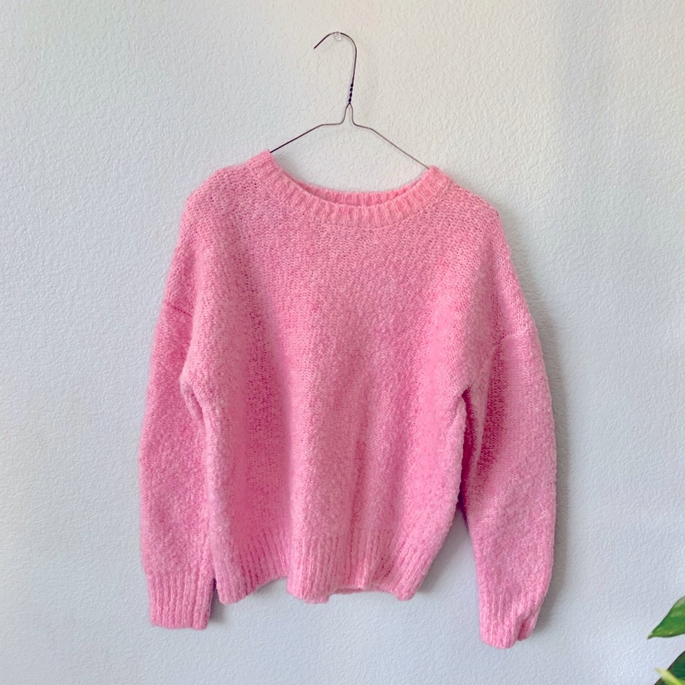 Fuzzy Pink Sweater